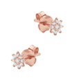 Beautiful Flower CZ Silver Stud Earring STS-6465